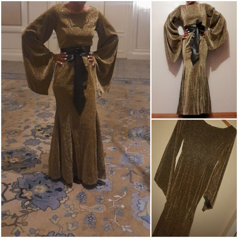 Gold Sparkle Gala Dress